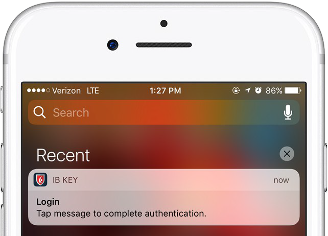 Generar notificación Push de IB Key en iPhone.