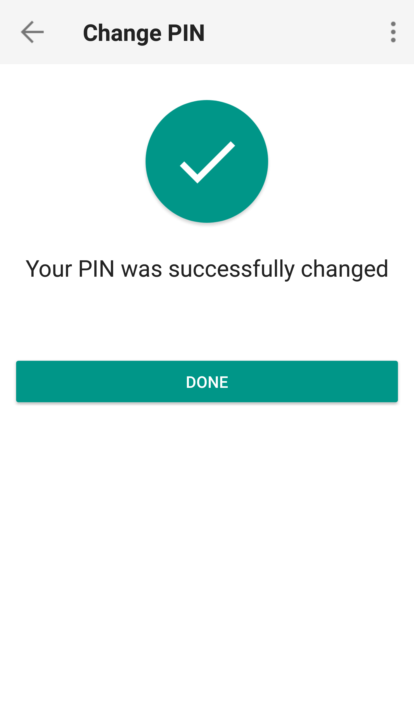 En IB Key, cambio de PIN procesado correctamente, pulse Ir a la próxima página