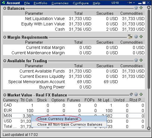 Converting Currency Balances Ib Knowledge Base