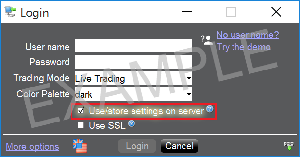 Check the box "Use/Store Settings on server"